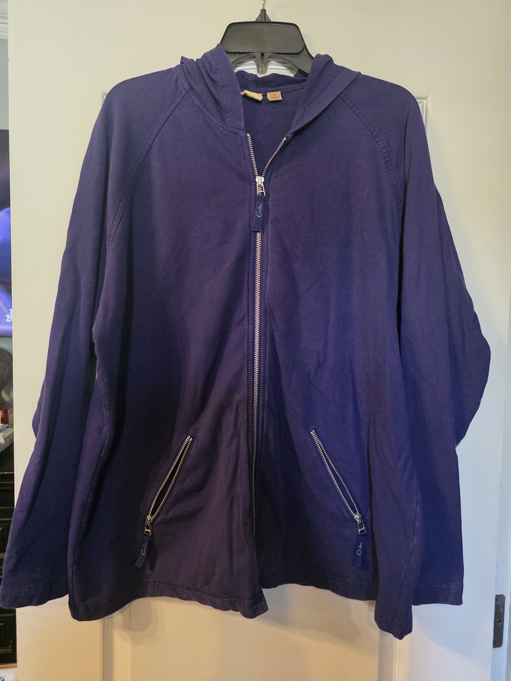 Caslon Women's  Lightweight Purple Zip Hoodie Jacket